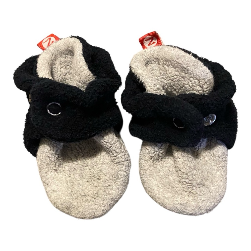 Zutano Unisex Fleece Baby Booties - 3 Months, Two Snap Closure